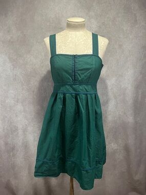 Kimchi Blue Green Square-Neck tie back hook and eye Mini Dress size large